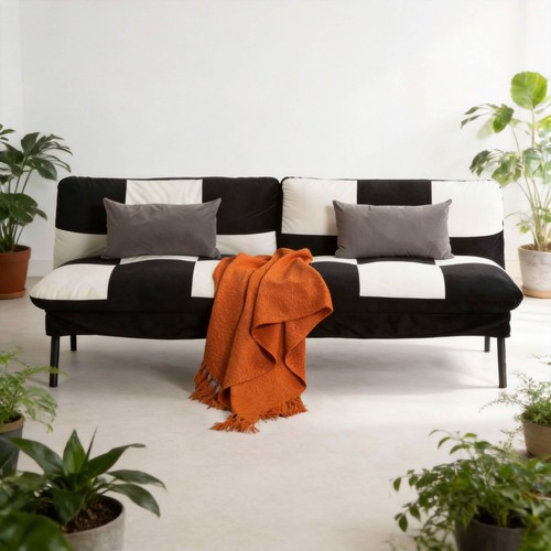 Velvet futon sofa bed - sofa,