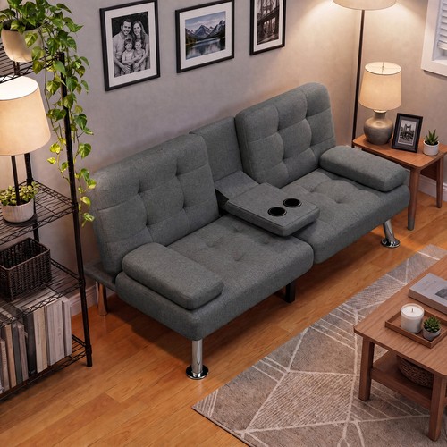 Modern minimalist linen futon - modern,